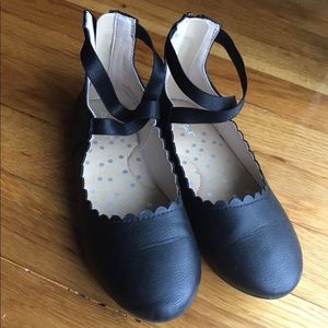 Girls Ankle-Strapped Ballet Flats